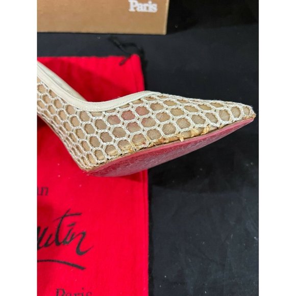 Christian Louboutin Porligat Women\'s Shoes Heels Pumps Stiletto White Size 39